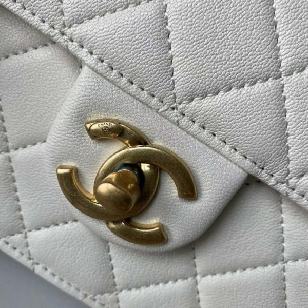Chanel Women Flap Bag Goatskin Acrylic Beads & Gold-Tone Metal (2)