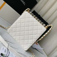 Chanel Women Flap Bag Goatskin Acrylic Beads & Gold-Tone Metal