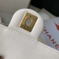 Chanel Women Flap Bag Goatskin Acrylic Beads & Gold-Tone Metal