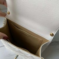 Chanel Women Flap Bag Goatskin Acrylic Beads & Gold-Tone Metal
