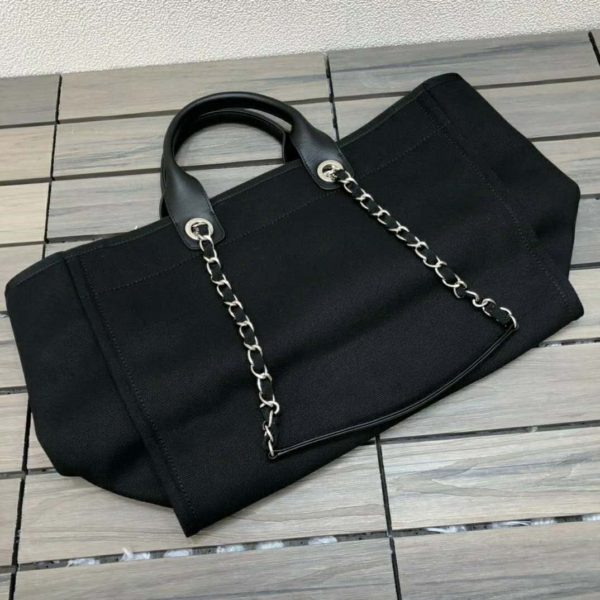 Chanel Women Shopping Bag Mixed Fibers Imitation Pearls & Silver-Tone Metal (3)