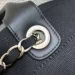 Chanel Women Shopping Bag Mixed Fibers Imitation Pearls & Silver-Tone Metal - Image 8