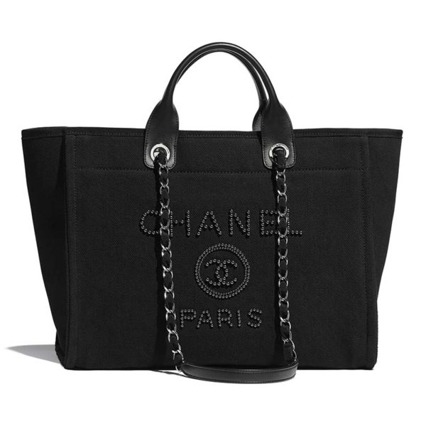 Chanel Women Shopping Bag Mixed Fibers Imitation Pearls & Silver-Tone Metal