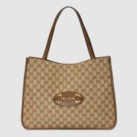 Gucci GG Unisex Gucci 1955 Horsebit Tote Bag Original GG Canvas