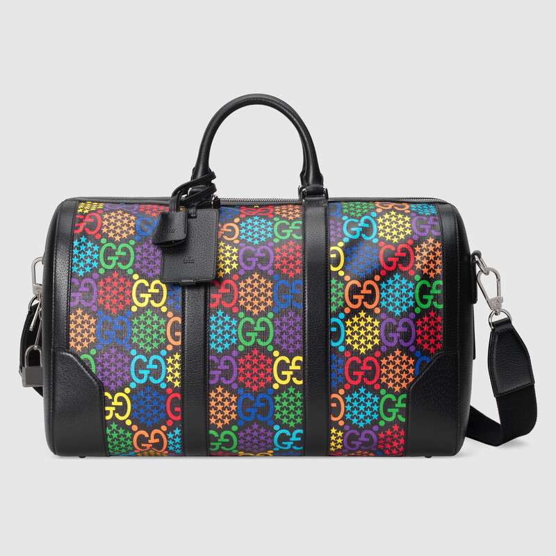 Gucci GG Unisex Medium GG Psychedelic Carry-On Duffle-Black - LULUX