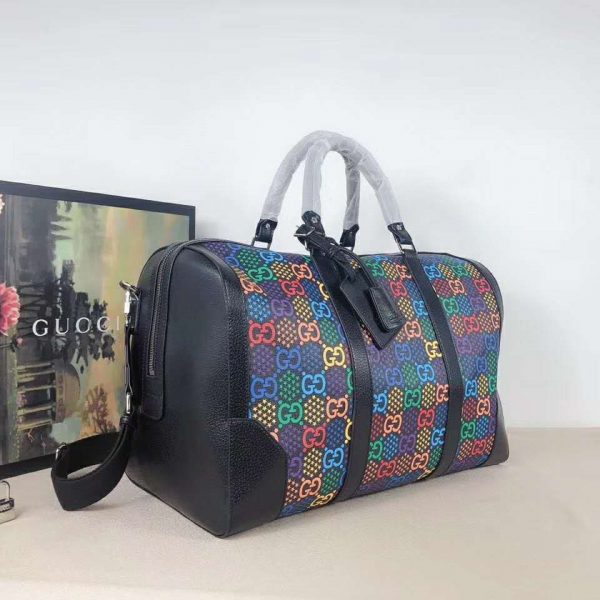 Gucci GG Unisex Medium GG Psychedelic Carry-On Duffle-Black - LULUX