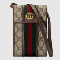 Gucci GG Unisex Ophidia Mini Bag Original GG Canvas-Brown