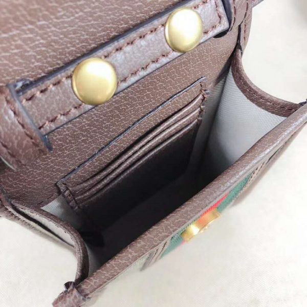 Gucci GG Unisex Ophidia Mini Bag Original GG Canvas-Brown (10)