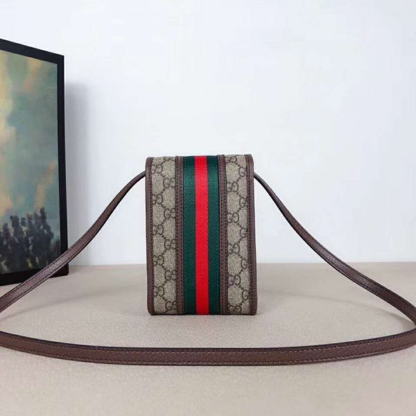 Gucci GG Unisex Ophidia Mini Bag Original GG Canvas-Brown (4)