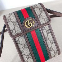Gucci GG Unisex Ophidia Mini Bag Original GG Canvas-Brown