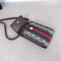 Gucci GG Unisex Ophidia Mini Bag Original GG Canvas-Brown
