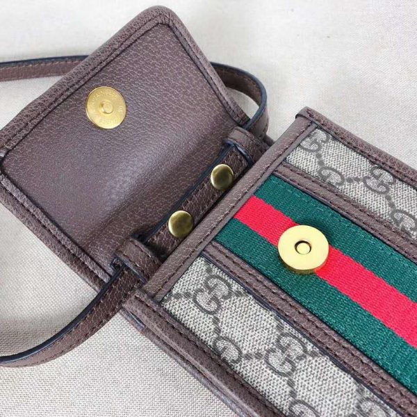 Gucci GG Unisex Ophidia Mini Bag Original GG Canvas-Brown (9)