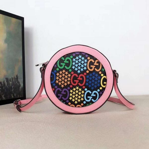 Gucci GG Women GG Psychedelic Round Shoulder Bag Psychedelic Supreme Canvas (3)
