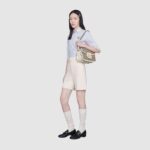 Gucci GG Women Gucci 1955 Horsebit Small Shoulder Bag-White - immagine 10