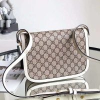 Gucci GG Women Gucci 1955 Horsebit Small Shoulder Bag-White