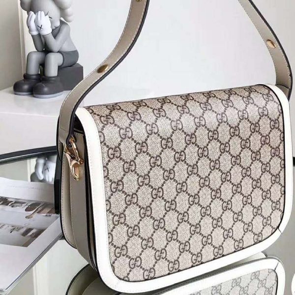 Gucci GG Women Gucci 1955 Horsebit Shoulder Bag in GG Supreme Canvas (8)