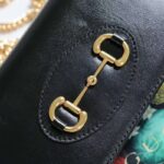 Gucci GG Women Gucci 1955 Horsebit Wallet with Chain-Black - Image 6