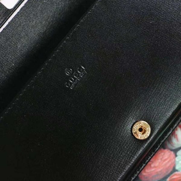 Gucci GG Women Gucci 1955 Horsebit Wallet with Chain-Black (7)