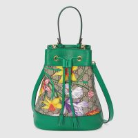 Gucci GG Women Ophidia GG Flora Small Bucket Bag-Yellow