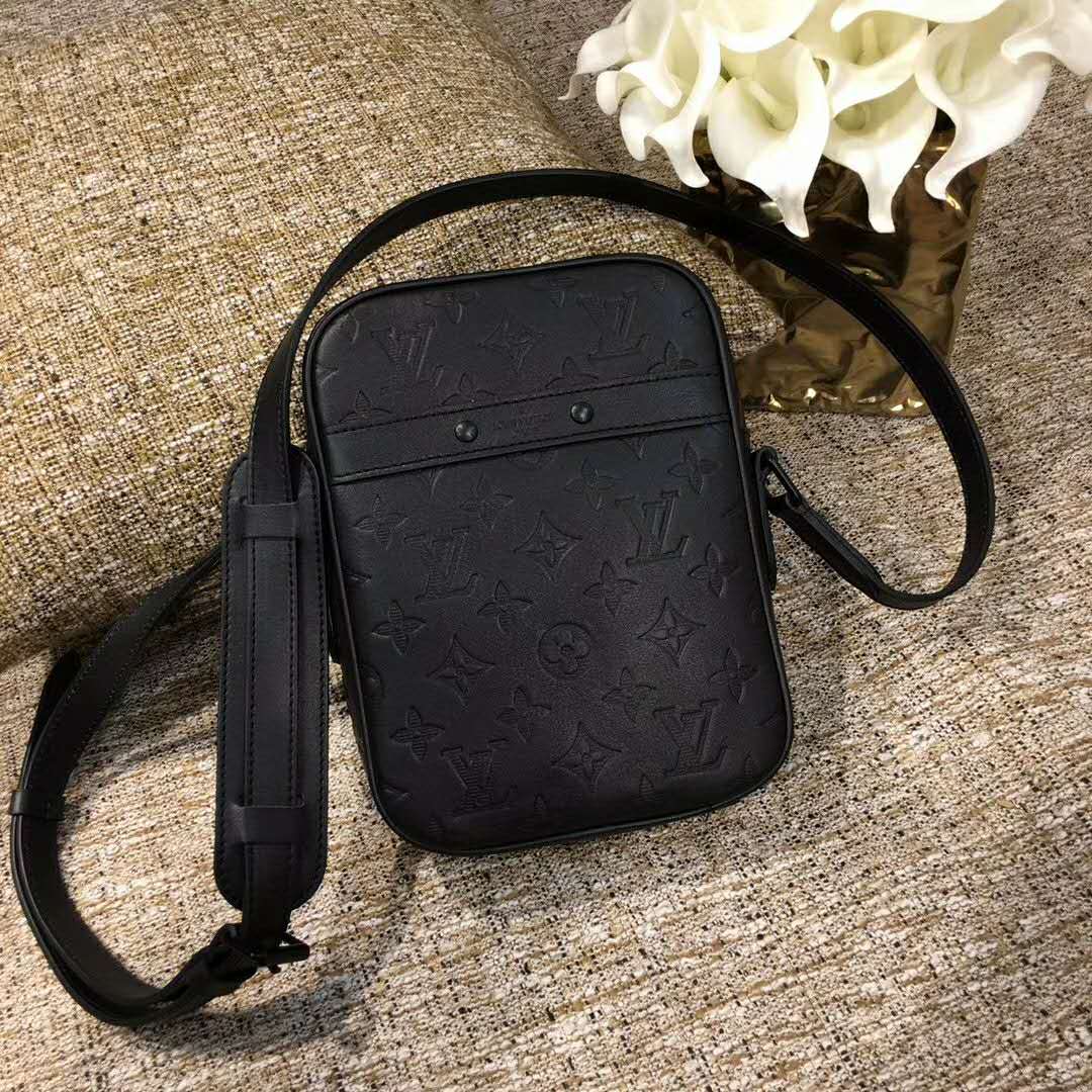 LV LV Men Danube PM in Monogram Shadow Cowhide-Black in 2023