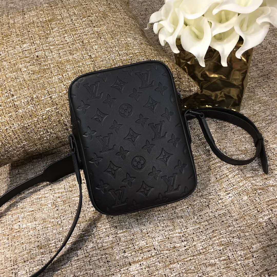 LV LV Men Danube PM in Monogram Shadow Cowhide-Black in 2023