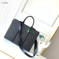 Louis Vuitton LV Men Sac Plat Horizontal Zipper Monogram Eclipse Canvas