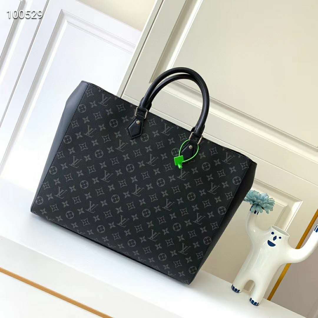 Louis Vuitton LV Unisex Grand Sac Monogram Eclipse Coated Canvas