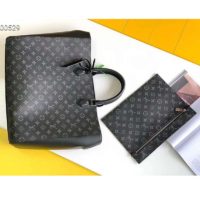 Louis Vuitton LV Men Grand Sac Monogram Eclipse Coated Canvas