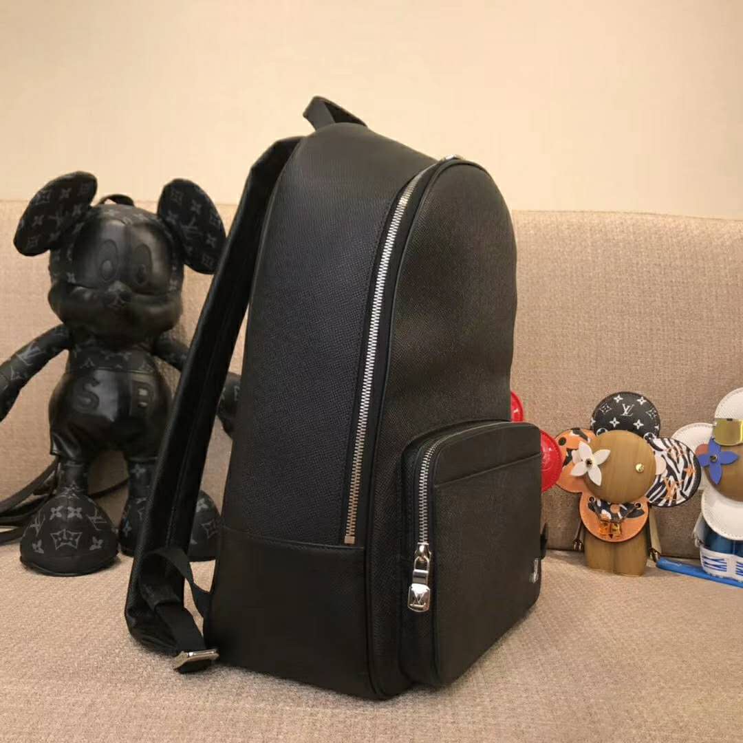 Louis Vuitton Alex Backpack Taiga Leather Black