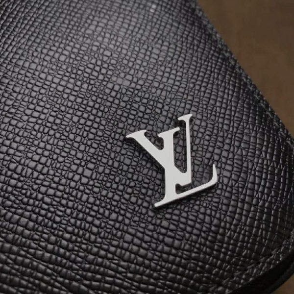 Louis Vuitton LV Unisex Alex Backpack in Taiga Leather-Black (7)