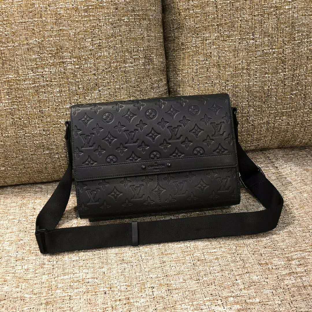 Louis Vuitton Black Monogram Shadow Sprinter Messenger