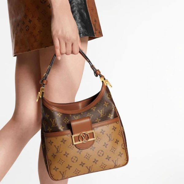 Louis Vuitton LV Women Hobo Dauphine PM Handbag Monogram Reverse Canvas (2)