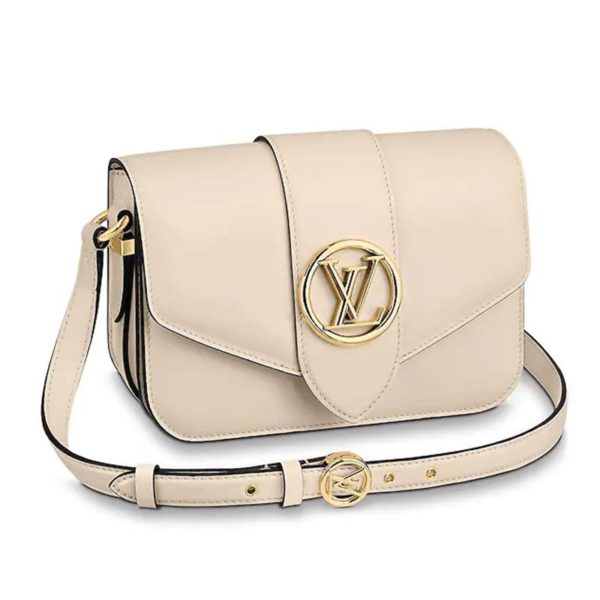 Louis Vuitton LV Women LV Pont 9 Handbag in Smooth Leather-White