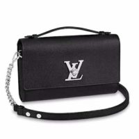 Louis Vuitton LV Women Lockme Clutch Soft Grained Calfskin-Blue