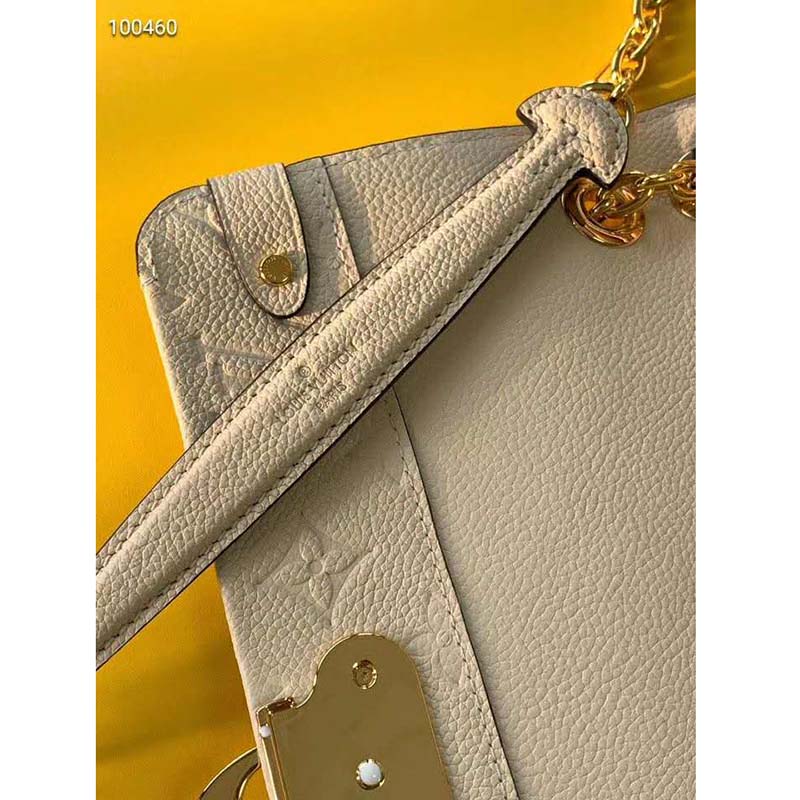 Louis Vuitton Womens Vavin Chain Wallet Beige Empreinte Leather