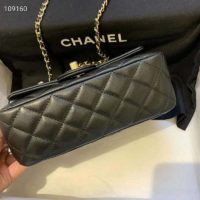 Chanel Women Flap Bag Lambskin & Gold-Tone Metal-Black