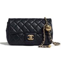 Chanel Women Flap Bag Lambskin & Gold-Tone Metal-Black