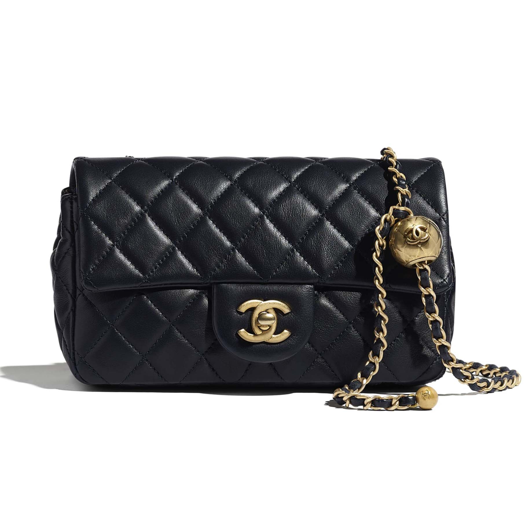 Chanel Women Flap Bag Lambskin & Gold-Tone Metal-Black - LULUX