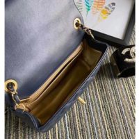 Chanel Women Flap Bag Lambskin & Gold-Tone Metal-Navy