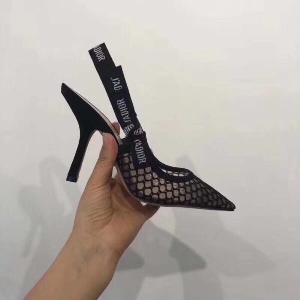 Dior-Women-Shoes-JAdior-High-Heeled-Shoe-in-Black-Mesh-95mm-Heel-5