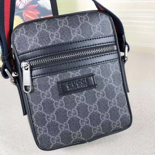 Gucci GG Men GG Black Messenger GG Supreme Canvas (7)