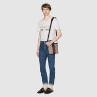 Gucci GG Men Web GG Supreme Flat Messenger Supreme Canvas