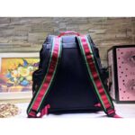 Gucci GG Unisex Backpack with Embroidery Black Techno Canvas - Imagen 3