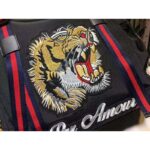 Gucci GG Unisex Backpack with Embroidery Black Techno Canvas - Imagen 5