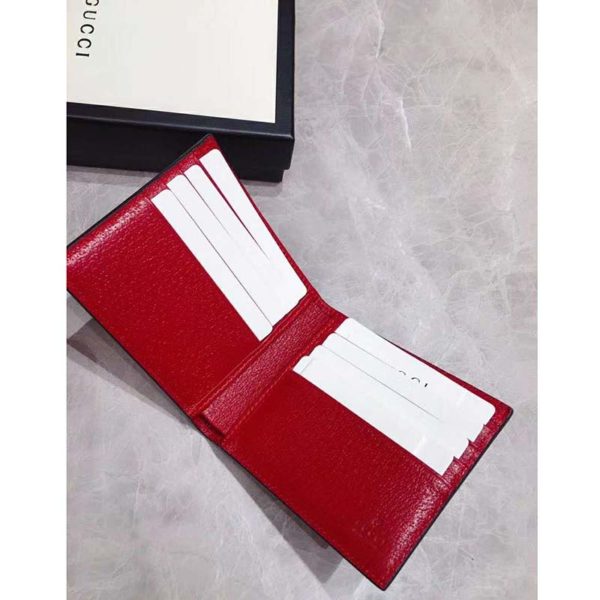 Gucci GG Unisex Baiadera Stripe Canvas Bi-Fold Wallet-Red (6)