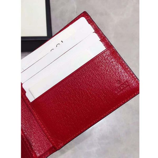 Gucci GG Unisex Baiadera Stripe Canvas Bi-Fold Wallet-Red (7)
