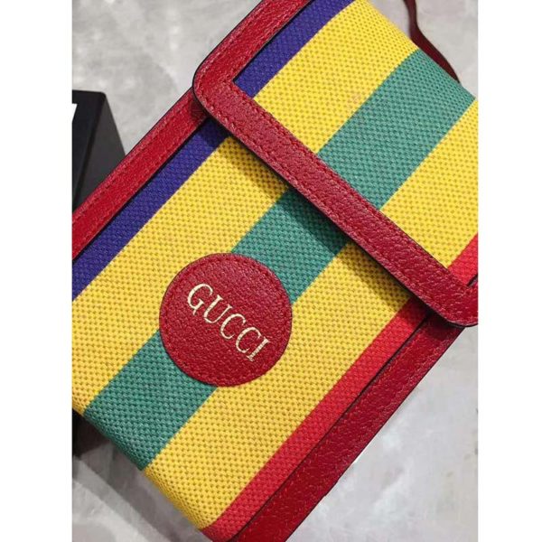 Gucci GG Unisex Baiadera Stripe Canvas Mini Bag Stripe Print (3)