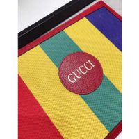 Gucci GG Unisex Baiadera Stripe Canvas Pouch Gucci Script Logo