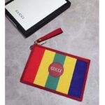 Gucci GG Unisex Baiadera Stripe Canvas Pouch Gucci Script Logo - Imagen 3