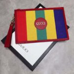 Gucci GG Unisex Baiadera Stripe Canvas Pouch Gucci Script Logo - Imagen 2